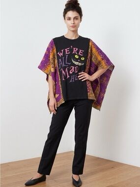 Handcrafted Upcycled We’re All Mad Here Kantha Tunic NWT One Size